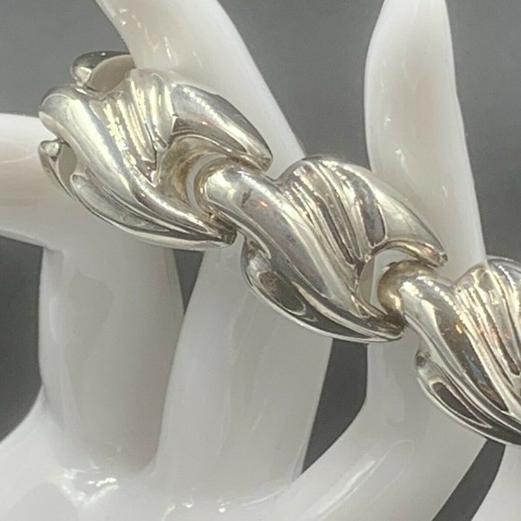Sterling Large Link Bracelet 30.03g 925 Italy - Picture 2 of 7